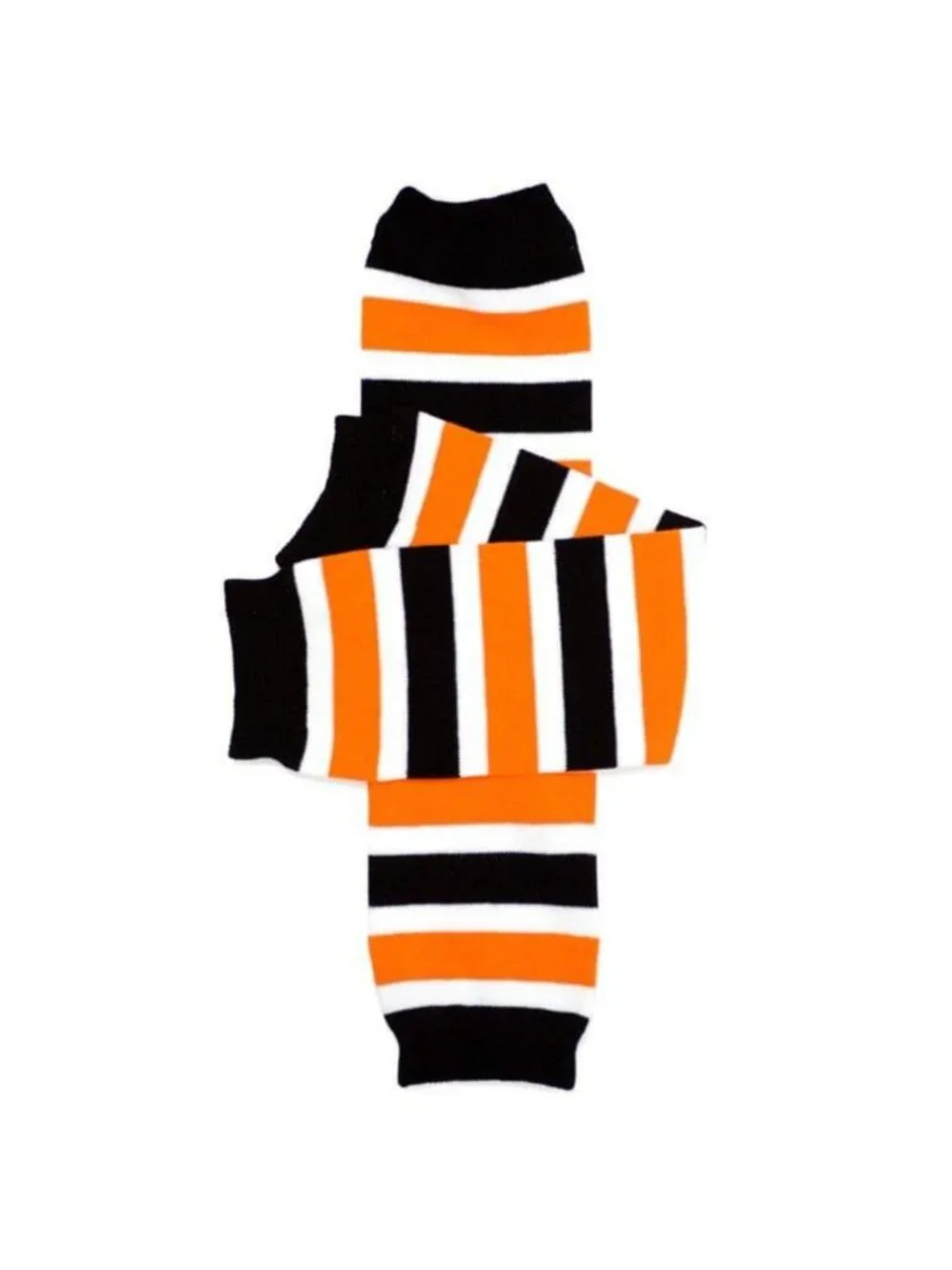 Leg Warmers Set Black White Orange Women Girl Boy Football Halloween Winter Fall